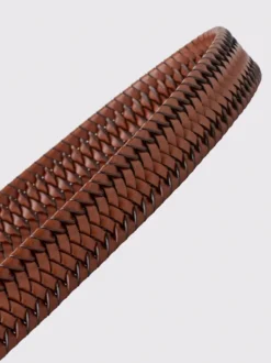 Elasticated Braided Leather Belt -Xmas Festival Shop 22 06 PETER CHRISTIAN STUDIO MB57 BROWN 3 1280px 87394.1660645003