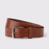 Tan Leather Jeans Belt