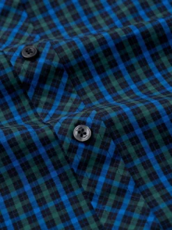 Emerald Green Ben Sherman Long Sleeve Check Shirt -Xmas Festival Shop Blue Green Ben Sherman Long Sleeve Check Shirt Fabric min 86396.1659431091