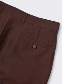 Chestnut Luxury Wool & Mohair Two Tone Trousers -Xmas Festival Shop Chestnut Luxury Wool Mohair Two Tone Trousers 3 73217.1657894382