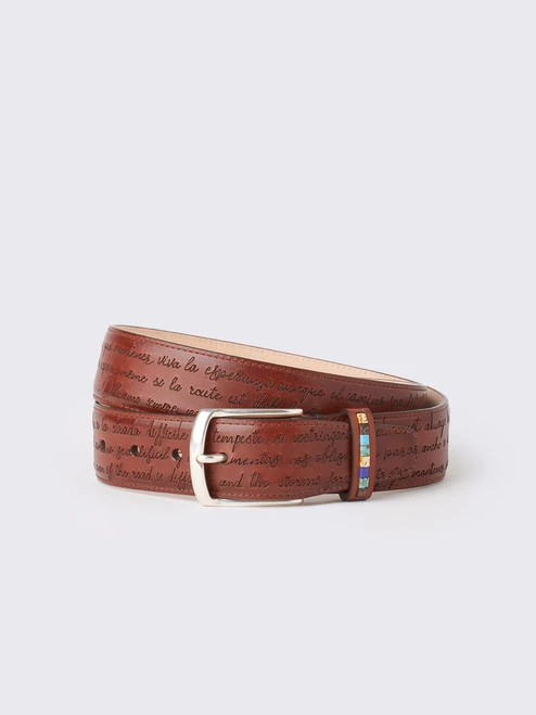 Handmade Leather Script Belt 1 Handmade Leather Script Belt
