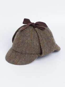 Lovat Sherlock Deerstalker Harris Tweed Hat