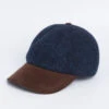 Blue Harris Tweed Baseball Cap
