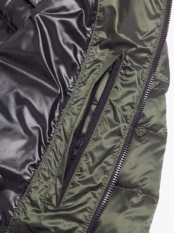 Green Geox Down Jacket -Xmas Festival Shop MJ85 Geox Feather Down Jacket Green Zip Pocket 17407.1629196743