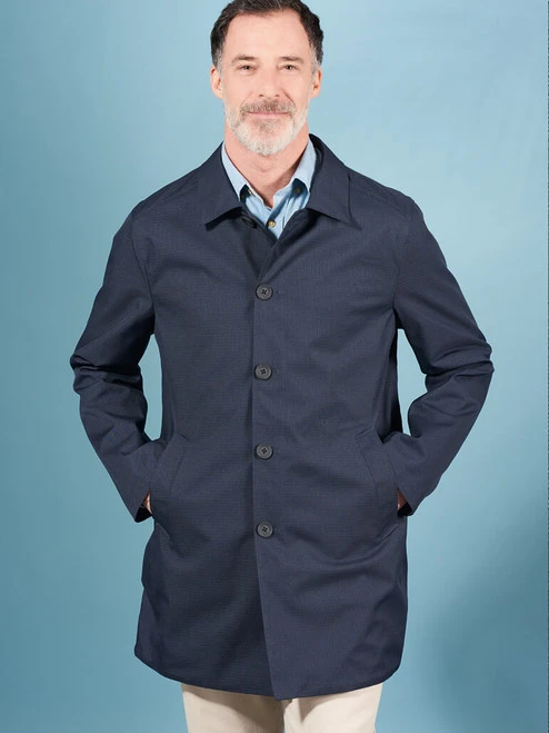 Check/Navy Weatherwear Reversible Raincoat 1 Check/Navy Weatherwear Reversible Raincoat
