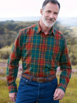 Red Viyella Wool & Cotton Shirt