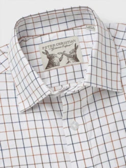 Gold County Tattersall Shirt -Xmas Festival Shop MS23 Gold AW22 NoOrganic Collar 65446.1665655214