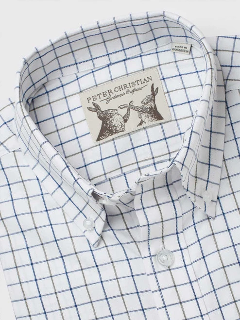 Blue Button Down Collar County Tattersall Shirt 3 Blue Button Down Collar County Tattersall Shirt - Image 3
