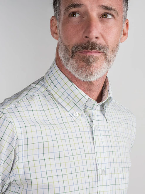 Green Button Down Collar County Tattersall Shirt 1 Green Button Down Collar County Tattersall Shirt