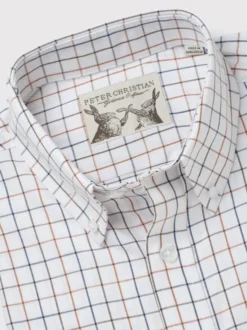 Gold Button Down Collar County Tattersall Shirt 6 Gold Button Down Collar County Tattersall Shirt -Xmas Festival Shop MS23BD Gold AW22 NoOrganic Collar 49376.1665654559