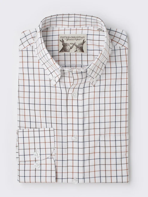 Gold Button Down Collar County Tattersall Shirt 2 Gold Button Down Collar County Tattersall Shirt - Image 2