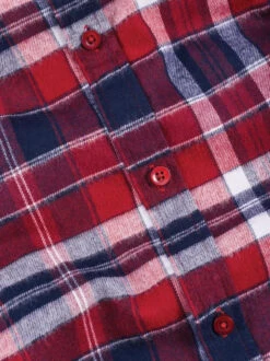 Red Brushed Cotton Plaid Shirt -Xmas Festival Shop MS355 RED BRUSHED COTTON CHECK SHIRT FABRIC 26710.1693569639