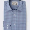 Blue Colourful Tattersall Check Cotton Shirt