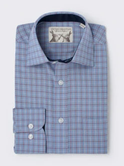Blue Colourful Tattersall Check Cotton Shirt