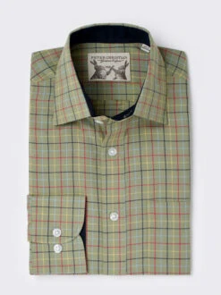 Green Colourful Tattersall Check Cotton Shirt