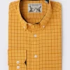 Gold Button Down Colourful Tattersall Check Cotton Shirt