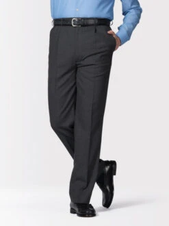 Grey Super 100s Trousers