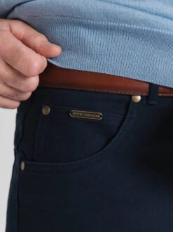 Navy Drill Jeans -Xmas Festival Shop MT18 NEW NAVY DRILLJEANS POCKET CLOSEUP 87364.1698325639