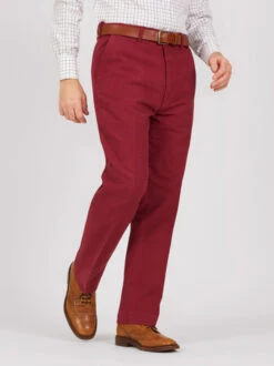 Mulberry Red Moleskin Trousers