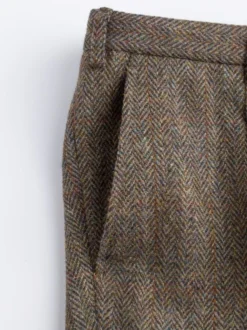 Bracken Brown Harris Tweed Trousers -Xmas Festival Shop MT39 Harris Tweed Trousers Pocket Bracken Brown 81443 98431.1663317384
