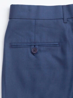 Luxury Navy Wool Crepe Trousers -Xmas Festival Shop MT55 Wool Crepe Trousers Back Navy 95728 44552.1639399724