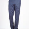Luxury Navy Wool Crepe Trousers