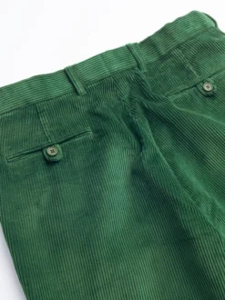 Emerald Flat Front Corduroy Trousers 7 Emerald Flat Front Corduroy Trousers -Xmas Festival Shop MT57 Emerald Corduroy Trousers Cords Back Pockets 27073.1638535342