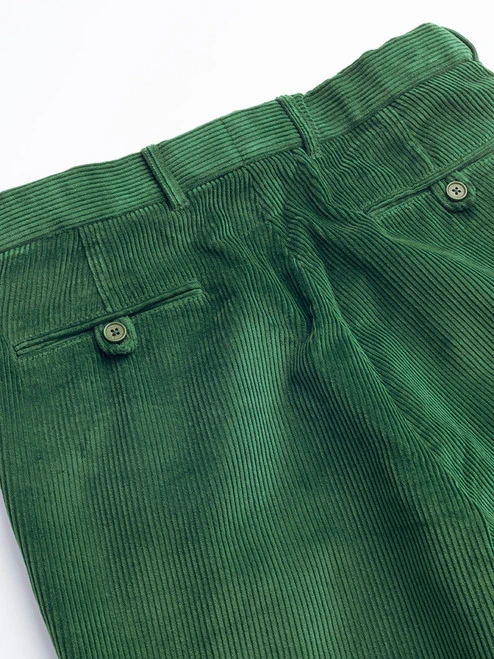 Emerald Flat Front Corduroy Trousers 4 Emerald Flat Front Corduroy Trousers - Image 4