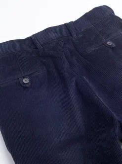 Navy Flat Front Corduroy Trousers -Xmas Festival Shop MT57 Navy Corduroy Trousers Cords Back Pockets 59194.1638535410