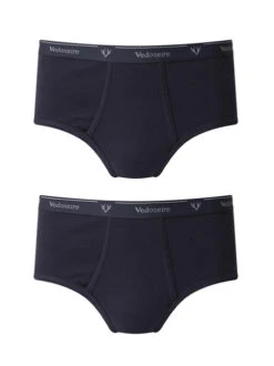 Navy Vedoneire Cotton Fine Rib Brief (2 Pairs)