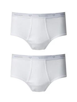 White Vedoneire Cotton Fine Rib Brief (2 Pairs) 5 White Vedoneire Cotton Fine Rib Brief (2 Pairs) -Xmas Festival Shop MU02 Vedoneire White Cotton Rib Brief 64178.1623835287