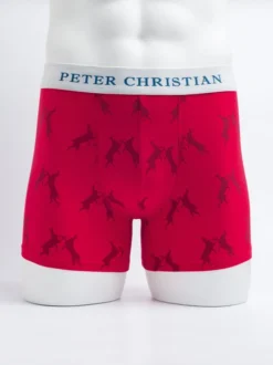 3 Pack Cotton Stretch Trunks -Xmas Festival Shop MU20 Peter Christian Boxer Shorts Red 19121.1638535866