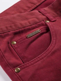 Brick Drill Jeans -Xmas Festival Shop Mens Brick Red Drill Jeans MT18 Pocket 69291.1697706994
