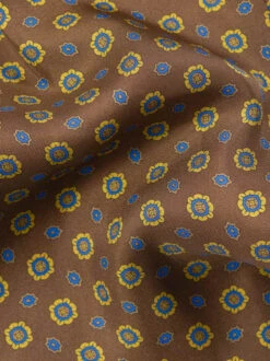 Xmas Festival Shop 9 Xmas Festival Shop -Xmas Festival Shop Mens Brown Foulard Silk Cravat ME188 Closeup 07488.1697643561