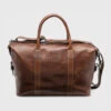 Brown Loake Balmoral Leather Overnight Bag