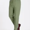 Green Flat Front Chinos
