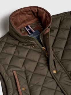 Green Vedoneire Quilted Gilet -Xmas Festival Shop Mens Green Vedoneire Quilted Gilet MJ100 Collar 08871.1692180517