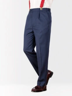 Indigo Deluxe Wool & Silk Trousers