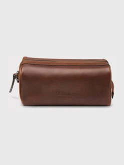 Brown Loake Leather Thames Wash Bag