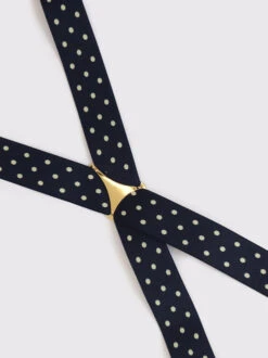 Navy & Cream Spotty Braces -Xmas Festival Shop Mens MB63 Navy Spotty Braces Back 14793.1700219125