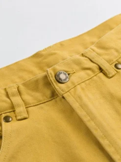 Mustard Drill Jeans 7 Mustard Drill Jeans -Xmas Festival Shop Mens Mustard Yellow Drill Jeans MT18 Front 44622.1680617304