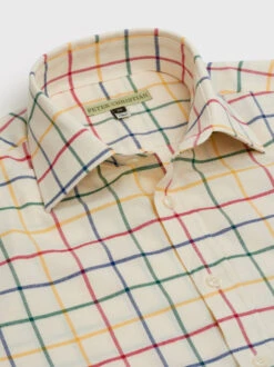 Navy Big Check Tattersall Shirt -Xmas Festival Shop Mens Navy Big Check Tattersall Shirt MS204 Collar 03065.1691753913