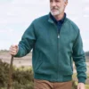 Ocean Green Harris Tweed Harrington Jacket