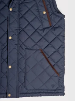 Navy Vedoneire Quilted Gilet -Xmas Festival Shop Mens Navy Vedoneire Quilted Gilet MJ100 Pocket 83679.1692180669