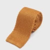 Ochre Knitted Silk Tie