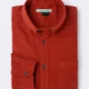 Rust Corduroy Button Down Shirt