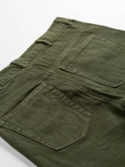 Pine Drill Jeans -Xmas Festival Shop Mens Pine Green Drill Jeans MT18 Back 34547.1680615768