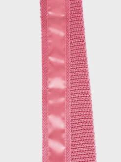 Pink Knitted Silk Tie -Xmas Festival Shop Mens Pink Knitted Tie ME186 Back 23227.1689333419