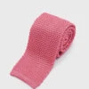 Pink Knitted Silk Tie
