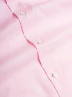 Seidensticker Pink Long Sleeve Non-Iron Shirt -Xmas Festival Shop Mens Pink Long Sleeve Non Iron Seidensticker Shirt MS226 Closeup 72249.1691495814